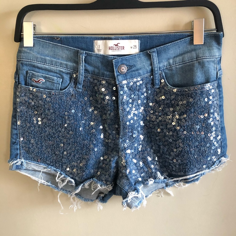 Hollister High Rise Sparkle Shorts